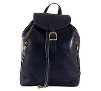 Dream Leather Bags Made in Italy toskanische echte Ledertaschen Damen Leder Rucksack Farbe Blau - Italienische Lederwaren - Rucksack