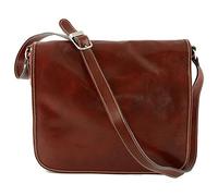 Dream Leather Bags Made in Italy toskanische echte Ledertaschen Messenger Tasche Aus Echtem Leder Mit 2 Fächern Farbe Rot - Italienische Lederwaren - Herrentasche