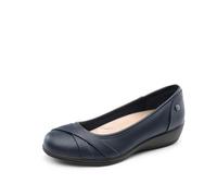 DREAM PAIRS Ballerinas Damen Business Bequeme Elegante | Weiches Kunstleder, Langlebig, Bequeme Dämpfung, Gewölbestütze, Rutschfeste Sohle, 3.8 cm Keilabsatz, Elegant und Vielseitig