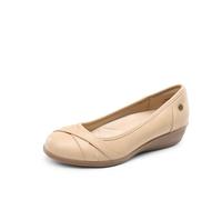 DREAM PAIRS Ballerinas Damen Business Bequeme Elegante | Weiches Kunstleder, Langlebig, Bequeme Dämpfung, Gewölbestütze, Rutschfeste Sohle, 3.8 cm Keilabsatz, Elegant und Vielseitig