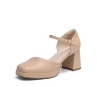 DREAM PAIRS Chunky Plattform Mary Jane Pumps | 7 cm Blockabsatz 2 cm leichtes Plateau, quadratische Zehen, schmale Riemen, rutschfeste Sohle, Party Pumps Brautschuhe Damen