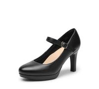 DREAM PAIRS Dame Mary Janes Pumps High Heel Kleid Schuhe Bequeme niedrige Plattform Pumps für Damen,Size 37,Schwarz,SDPU2425W