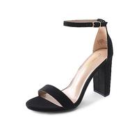 DREAM PAIRS Damen High-Chunk High Heel Pumps Sandalen,schwarz 42.5(11)