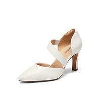 DREAM PAIRS Damen High Heels Pumps Brautschuhe,Weiss-Pu,40.5