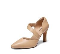DREAM PAIRS Damen High Heels Pumps Kleid Geschlossene Spitze Zehenpartie Bequeme Pumps Schuhe für Arbeit Büro Hochzeit Tanzen,Size 41,Nackt-Pu,SDPU2350W
