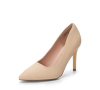 DREAM PAIRS Damen High Heels Spitzschuh Pumps für Hochzeit Brautschuhe Party,Size 41,Nackt/Nubuck