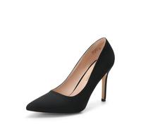 DREAM PAIRS Damen High Heels Spitzschuh Pumps für Hochzeit Brautschuhe Party,Size 41,Schwarz/Wildleder