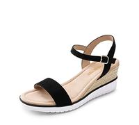 DREAM PAIRS Damen Keilsandalen Klassische Pumps Sandale mit Keilabsatz Sommer