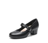 DREAM PAIRS Damen Mary Janes Pumps Chunky High Heel Kleid Schuhe Dicker Absatz Pumps für Damen,Size 39,Schwarz,DWUMPU2538