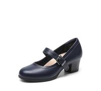 DREAM PAIRS Damen Mary Janes Pumps Chunky High Heel Kleid Schuhe Dicker Absatz Pumps für Damen,Size 41,Marine,DWUMPU2538