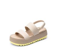 DREAM PAIRS Damen Plattform Wasser Sandalen Verstellbar Leicht Wasserfest Sommer Strand Wedge Chunky Sandalen,Size 43,Sand,SDWS26002W