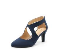 DREAM PAIRS Damen Pumps Geschlossene Spitzzehen Kitten Heels Elegante Partykleid Brautschuhe für Frauen,Size 39,Marine,DWUMPU2501