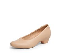 DREAM PAIRS Damen-Pumps mit Blockabsatz, Bequem Slip On Büro Business, Hochzeit und Freizeit Schuhe,Size 43,Nackt,SDPU26009W