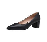 DREAM PAIRS Damen Pumps mit klobigem spitzer Blockabsatz und niedrigem Absatz,Size 35,Schwarz/Pu,DPU212