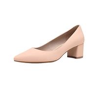 DREAM PAIRS Damen Pumps mit klobigem spitzer Blockabsatz und niedrigem Absatz,Size 37,Aprikose/Nubuck/Pu,DPU212