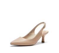 DREAM PAIRS Damen Pumps Slingback Sandalen Pumps für Damen Pointed Toe Kleid Partei Gericht Schuhe Damen Kitten Heel Hochzeit Schuhe,Size 40,Nackt-Pu,SDPU2444W