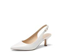 DREAM PAIRS Damen Pumps Slingback Sandalen,Size 38.5,Weiss-Pu