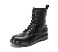 DREAM PAIRS Damen Schnürstiefeletten Combat Boots Herbststiefel Winterstiefel,Size 37,Schwarz-Pu,DWUMAB2539