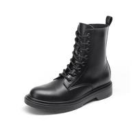 DREAM PAIRS Damen Schnürstiefeletten Combat Boots Herbststiefel Winterstiefel,Size 38.5,Black-Matte,DWUMAB2539