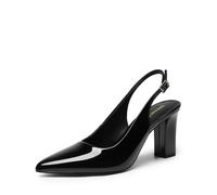 DREAM PAIRS Damen Slingback-Absätze Pumps,Size 38,Schwarz-Pat
