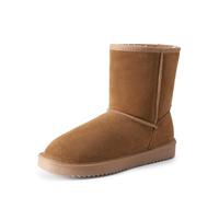 DREAM PAIRS Damen Stiefeletten Winterstiefel wasserfest warme Schneestiefel Wärme und Komfort Boots Stiefel für Damen FuzzyClassic Stiefel,Size 41.5,Chestnut,SDSB25004W