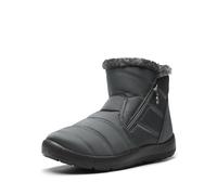 DREAM PAIRS Damen Winterstiefel Wasserdicht Warm gefütterte Schneestiefel Winterschuhe Winter Kurzschaft Stiefel Boots Schuhe,Size 40,Grau,SDSB2303W-E