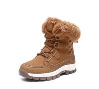 DREAM PAIRS Damen Winterstiefel Wasserdicht Warm gefütterte Schneestiefel Winterschuhe Winter Kurzschaft Stiefel Boots Schuhe,Size 41,Bräunen,SDSB2305W-E