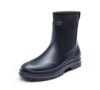 DREAM PAIRS Gummistiefel Damen Bequem Chelsea Boots | Hautfreundlicher Kragen, Dehnbarer Baumwollstoff für Verschiedene Wadenweiten, Bequemer 3cm Absatz, Rutschfeste Sohle