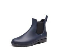 DREAM PAIRS Gummistiefel Damen wasserdicht Klassische Kurze Chelsea Boots,Size 41.5,Marine,SDRB2413W