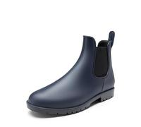 DREAM PAIRS Gummistiefel Herren Halbhoch Chelsea Boots Gummischuhe Herren Arbeitsschuhe wasserdichte Stiefel,Size 43,Blau,SDRB2401M-E