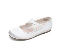 DREAM PAIRS Kids Ballerinas Mädchen Mary Jane, Flache Schuhe, elegant, Prinzessin, Party, Ballerina, zum Hineinschlüpfen, Angie-2, weiß, 30 EU