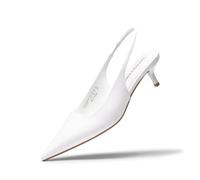 DREAM PAIRS Kitten Heels Slingback Pumps | Bequeme Elegante Party Brautschuhe mit spitzer Zehenpartie festliche Anlässe für Damen