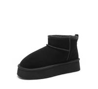 DREAM PAIRS Klassische Schneestiefel für Damen, Stiefeletten Winterstiefel Innensohle Leichte Anti-Rutsch Laufsohle mit Plateausohle,Size 40,Schwarz,DWUMSB2501