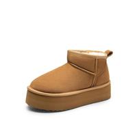 DREAM PAIRS Klassische Schneestiefel für Damen, Stiefeletten Winterstiefel mit Memory Foam Innensohle Leichte Anti-Rutsch Laufsohle Outdoor,Size 41.5,Chestnut,SDSB2427W