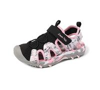 DREAM PAIRS Mädchen Geschlossene Sandalen Sommer Jungen Sportsandalen Kinder Outdoor Strandsandalen Klettverschluss Atmungsaktiv Verschleißfest Unsex,Size 38,Pink/Schwarz,SDAS2305K-E