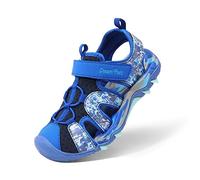 DREAM PAIRS Mädchen Geschlossene Sandalen Sommer Jungen Sportsandalen Kinder Outdoor Strandsandalen Klettverschluss Atmungsaktiv Verschleißfest Unsex,Size 35,Königsblau,SDAS2305K-E