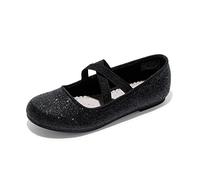 DREAM PAIRS Mädchen Mary Jane Strap Flache Schuhe Ballerinas Prinzessin Schuhe Flache Schulschuhe SCHWARZ 32 Angie-2