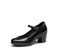 Dream Pairs Mary Janes Damen-Pumps mit niedrigem Blockabsatz, Knöchelriemen, geschlossener Zehenbereich, Bequeme Arbeitspumps, bequem, runde Zehenpartie, Kleid, Hochzeitsschuhe