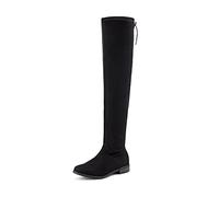 DREAM PAIRS Overknee-Oberschenkelhohe Stiefel für Damen mit bequemer Blockabsatz, spitzer Zehenbereich kniehohe damen stiefel winter herbst,Size 38.5,Schwarz,LEI
