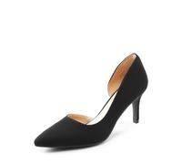DREAM PAIRS Trachtenschuhe Damen Stiletto High Heels Pumps Damen Stiletto Schuhe,Size 41,Schwarz-Wildleder,SDPU2416W