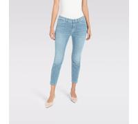 7/8-Jeans MAC "Dream Summer", Damen, Gr. 44, Länge 28, authentic used blau, Denim/Jeans, Obermaterial: 75% Baumwolle, 12% Modal, 9% Polyester, 4% Elasthan, casual, figurbetont knöchelfrei, Jeans, verk