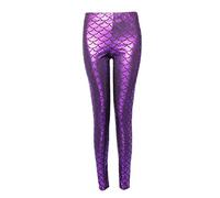Dreamskull Leggings Jeggings Treggings Bleistifthose Stretchhose Damen Frauen Hose Lang High Waist Skinny Slim Fit Yoga Stretch Workout Fitness Schuppen Bunt Große Größen S-4XL