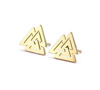 Dreamtimes Keltische Ohrringe Wikinger Ohrstecker für Männer Irischer Ohrstecker Schmuck Edelstahl Ohrringe Symbol des Vintage Amulett Ohrstecker Geschenke für Frauen Mädchen Teenager (Gold)