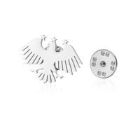 Dreamtimes Syria Eagle New Flag Brooch Pin für Frauen und Männer Vintage Eagle of Saladin Edelstahl-Brosche Ethnischer syrisch-arabischer Erbe-Schmuck (Silber)