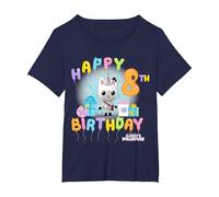 DreamWorks Gabby’s Dollhouse Happy 8th Birthday T-Shirt, Damen Große Größen, Marineblau, 4X
