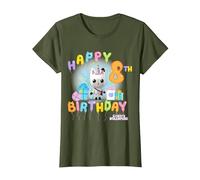 DreamWorks Gabby’s Dollhouse Happy 8th Birthday T-Shirt, Damen, Olivgrün, 3XL