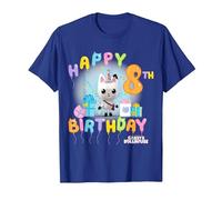 DreamWorks Gabby’s Dollhouse Happy 8th Birthday T-Shirt, Herren, Königsblau, 3XL