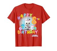 DreamWorks Gabby’s Dollhouse Happy 8th Birthday T-Shirt, Herren, Rot, 3XL
