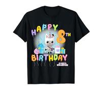 DreamWorks Gabby’s Dollhouse Happy 8th Birthday T-Shirt, Herren, Schwarz, 5XL