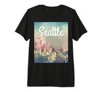 Dreamy Seattle Skyline und Space Needle Premium T-Shirt